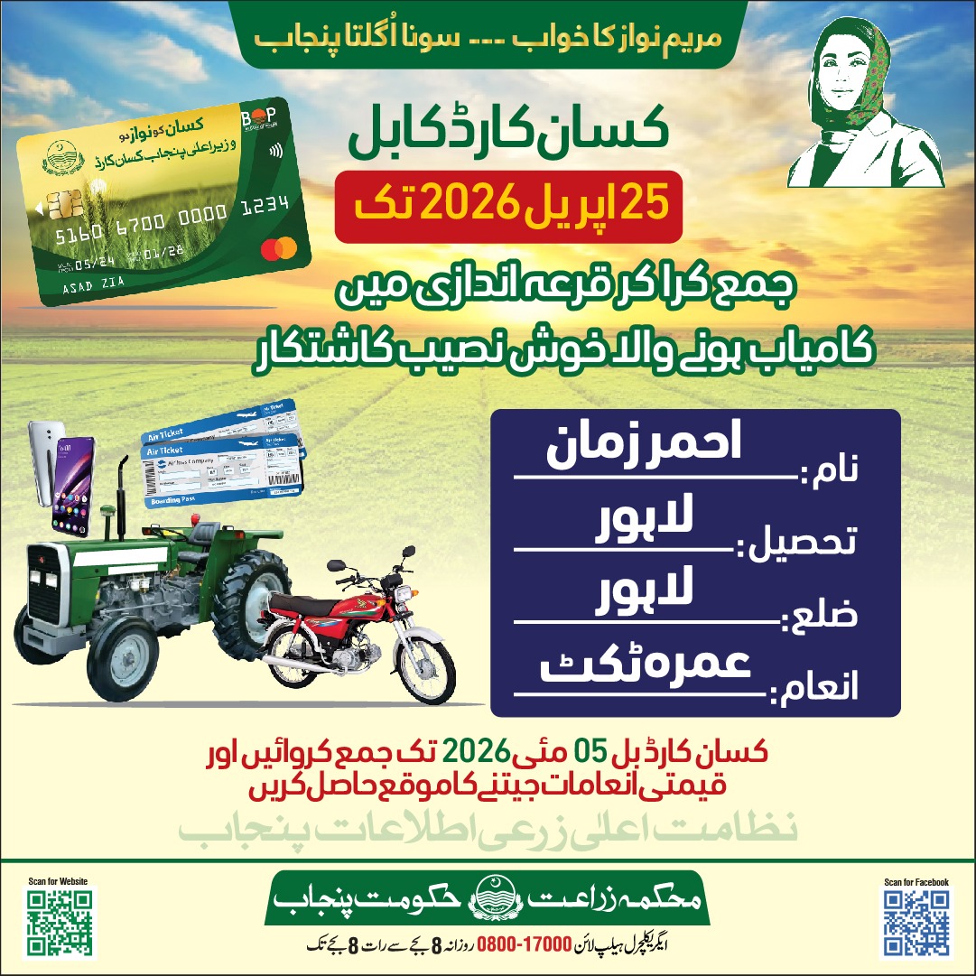 CM Punjab Kisaan Card