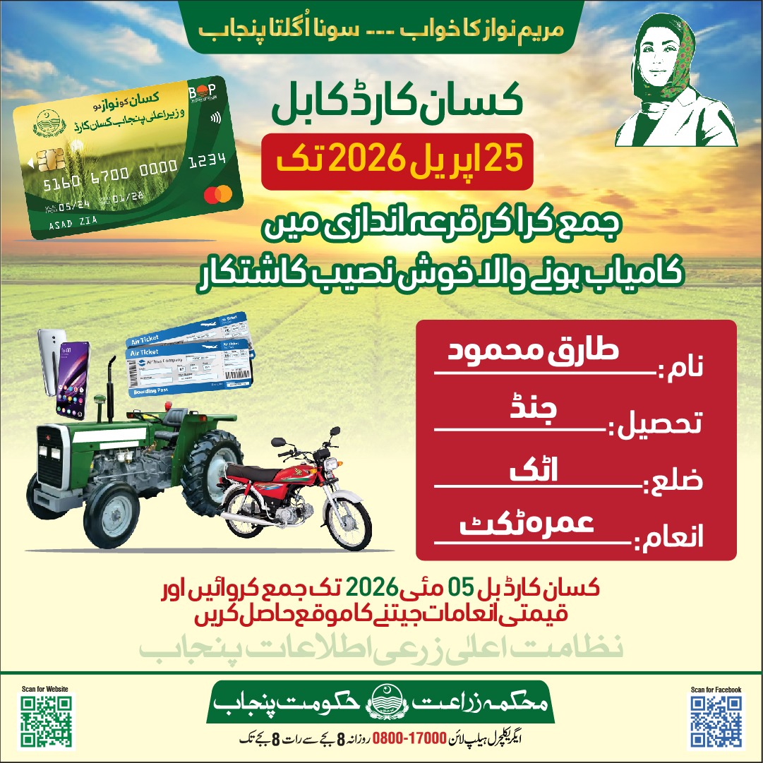 CM Punjab Kisaan Card