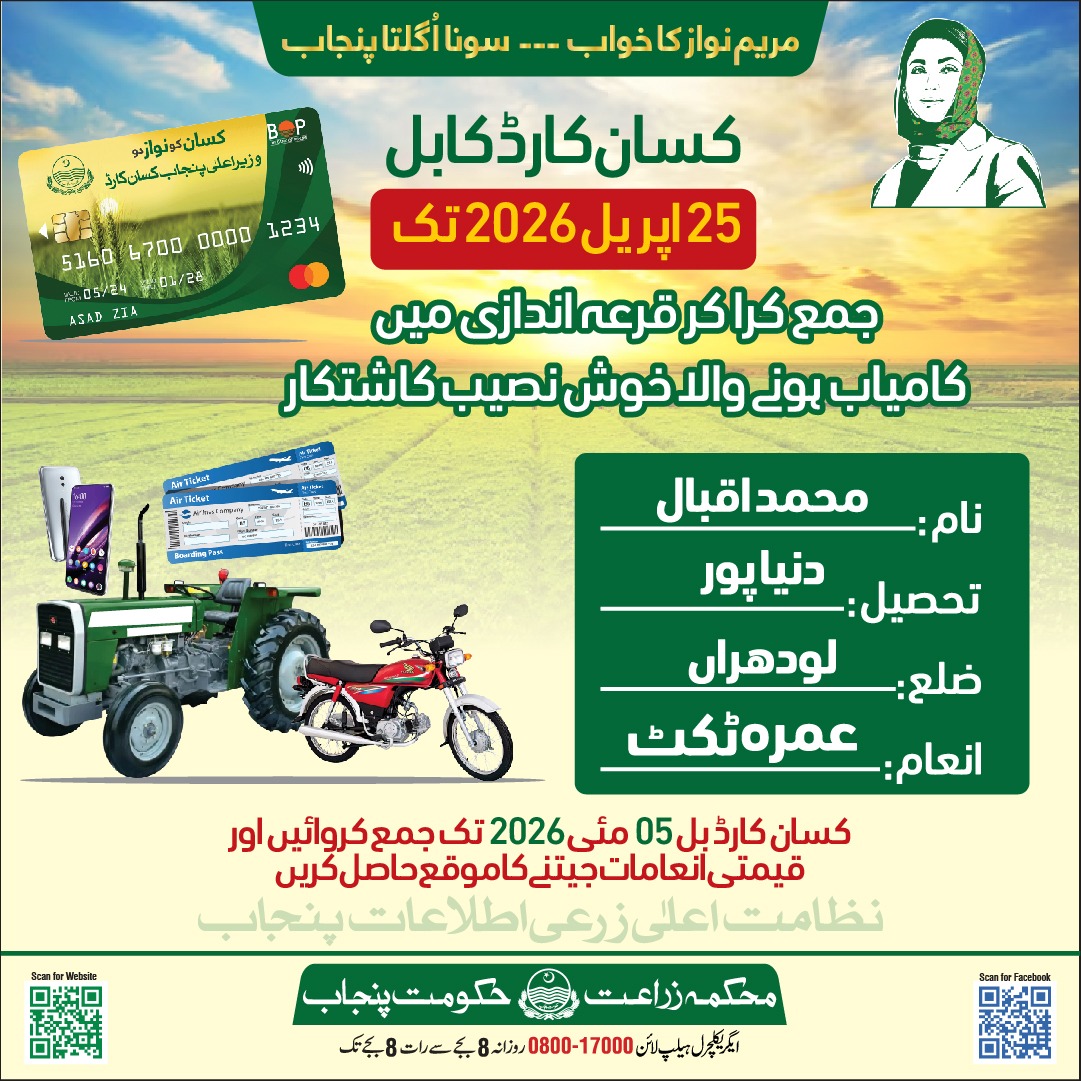 CM Punjab Kisaan Card