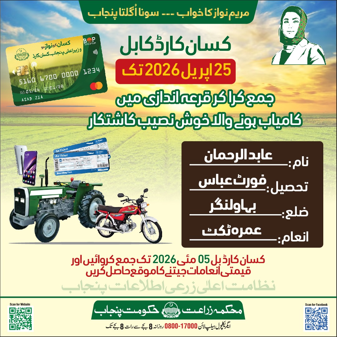 CM Punjab Kisaan Card