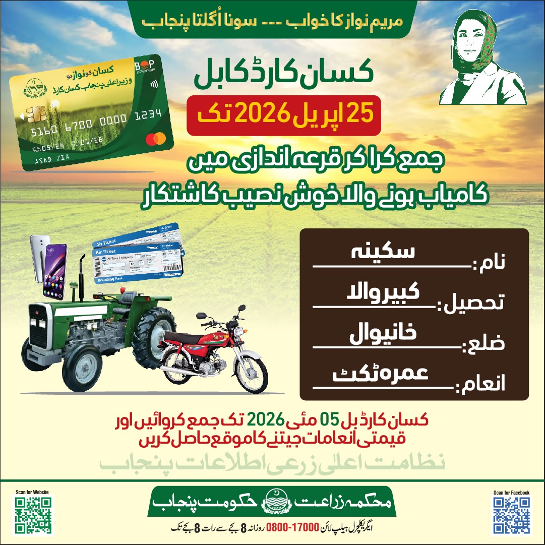 CM Punjab Kisaan Card