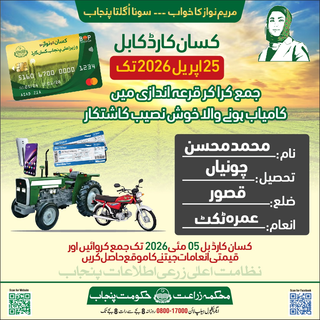CM Punjab Kisaan Card